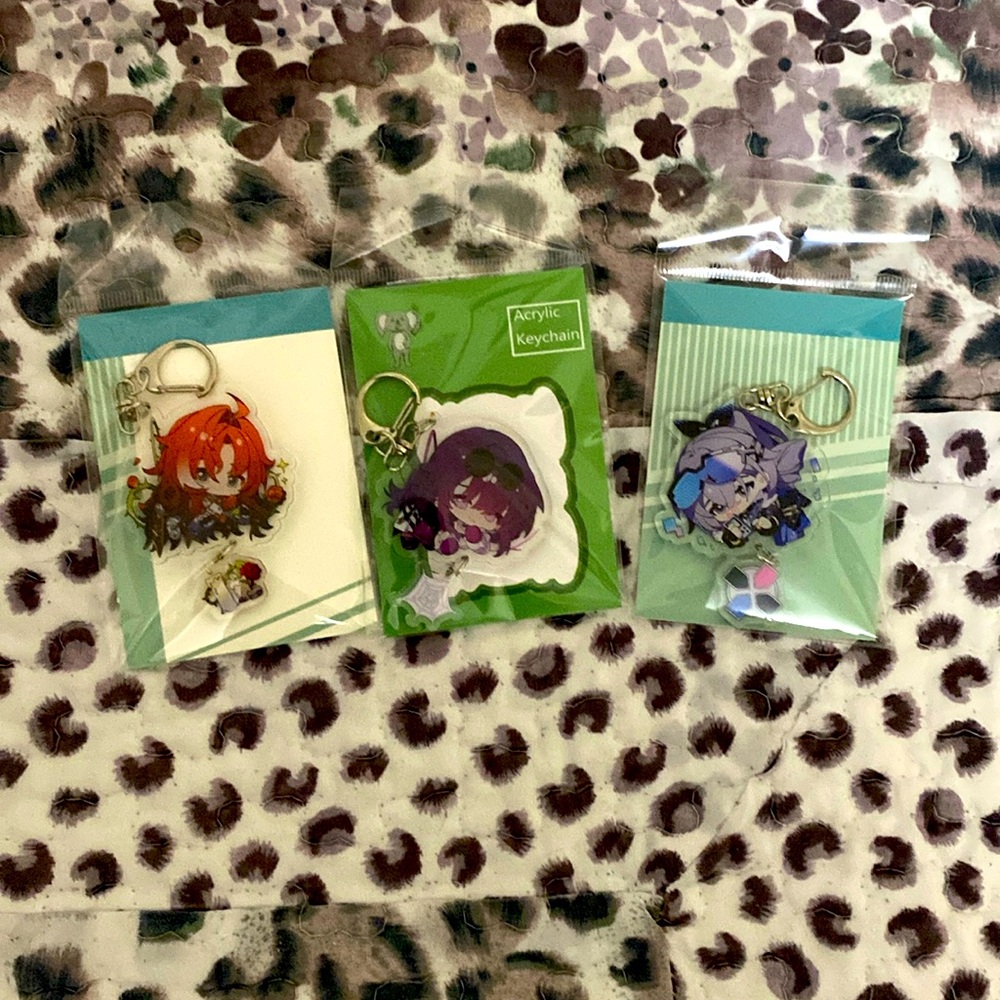 Honkai: Star Rail Acrylic Keychains - Kafka, Argenti, Silverwolf